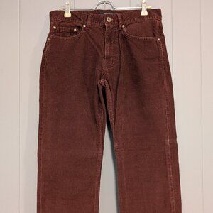 Banana Republic Size 31/30 Red/Burgundy Corduroy Pants